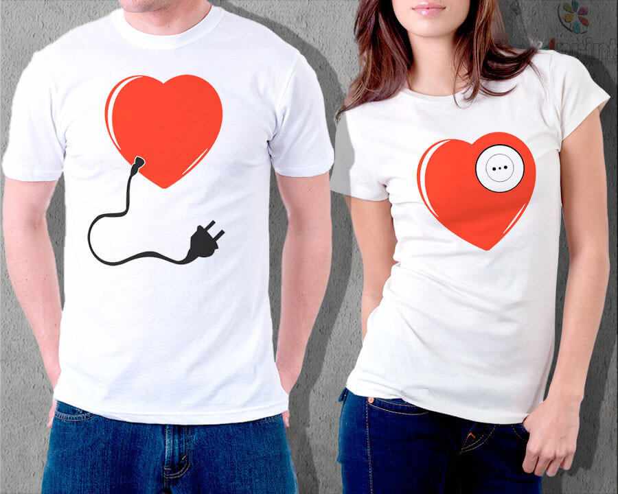 Предложение руки и сердца на футболке